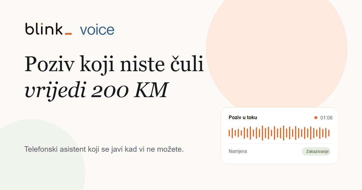 Blink Voice — Telefonski asistent