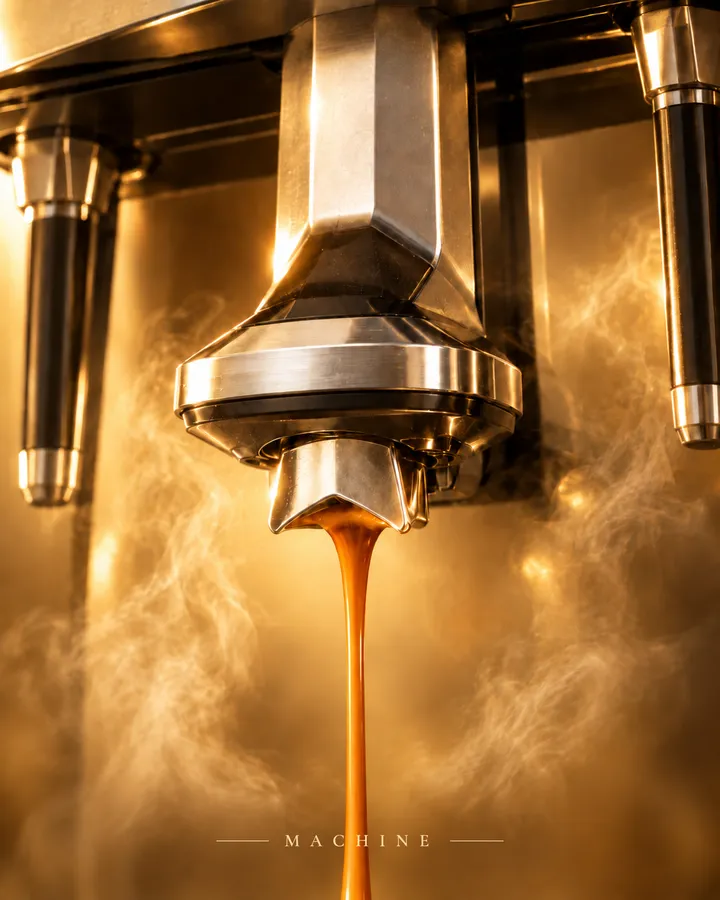 Objava: espresso teče iz aparata