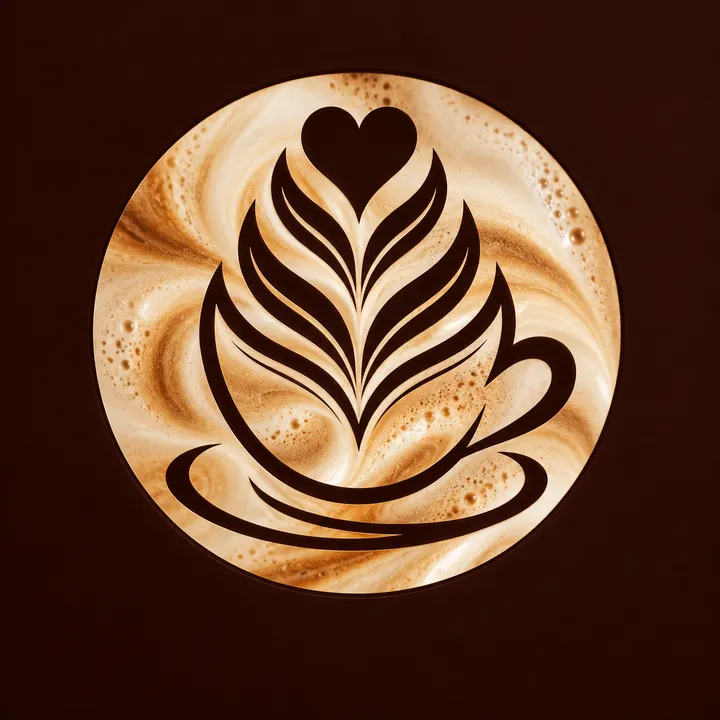 Znak Golden Standarda izveden kao latte art