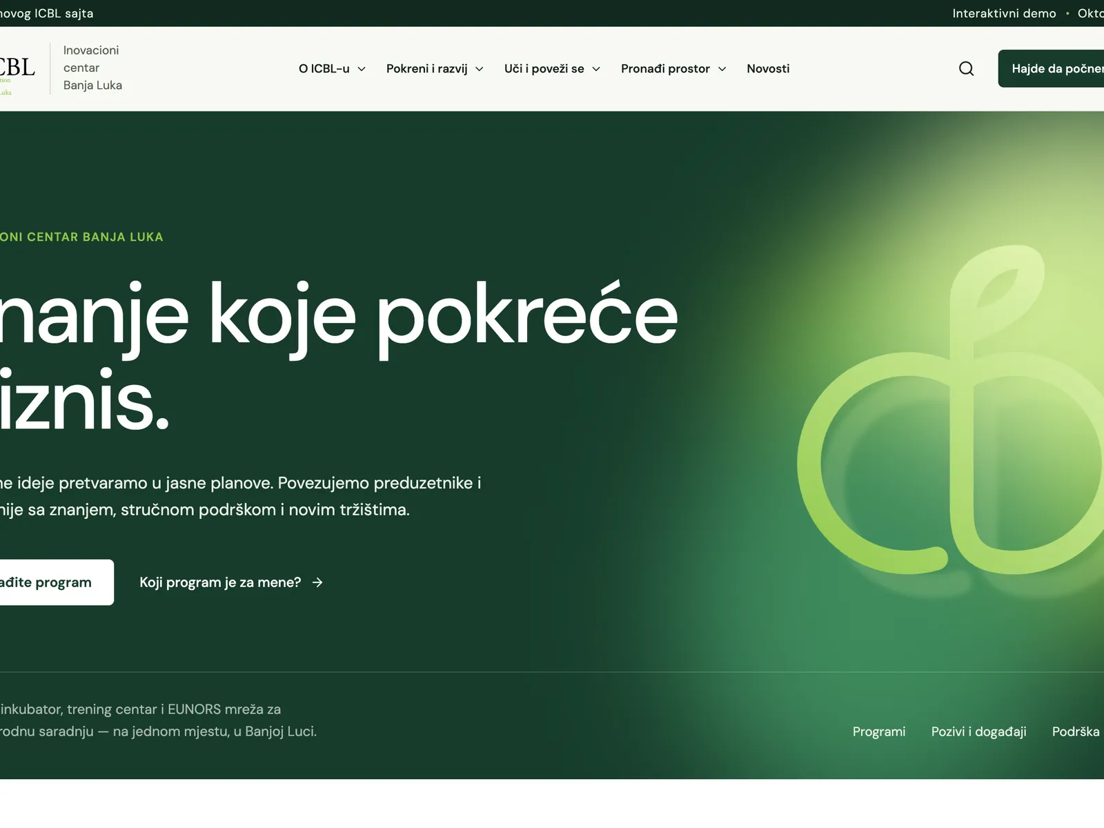 ICBL, prijedlog novog sajta Inovacionog centra Banja Luka
