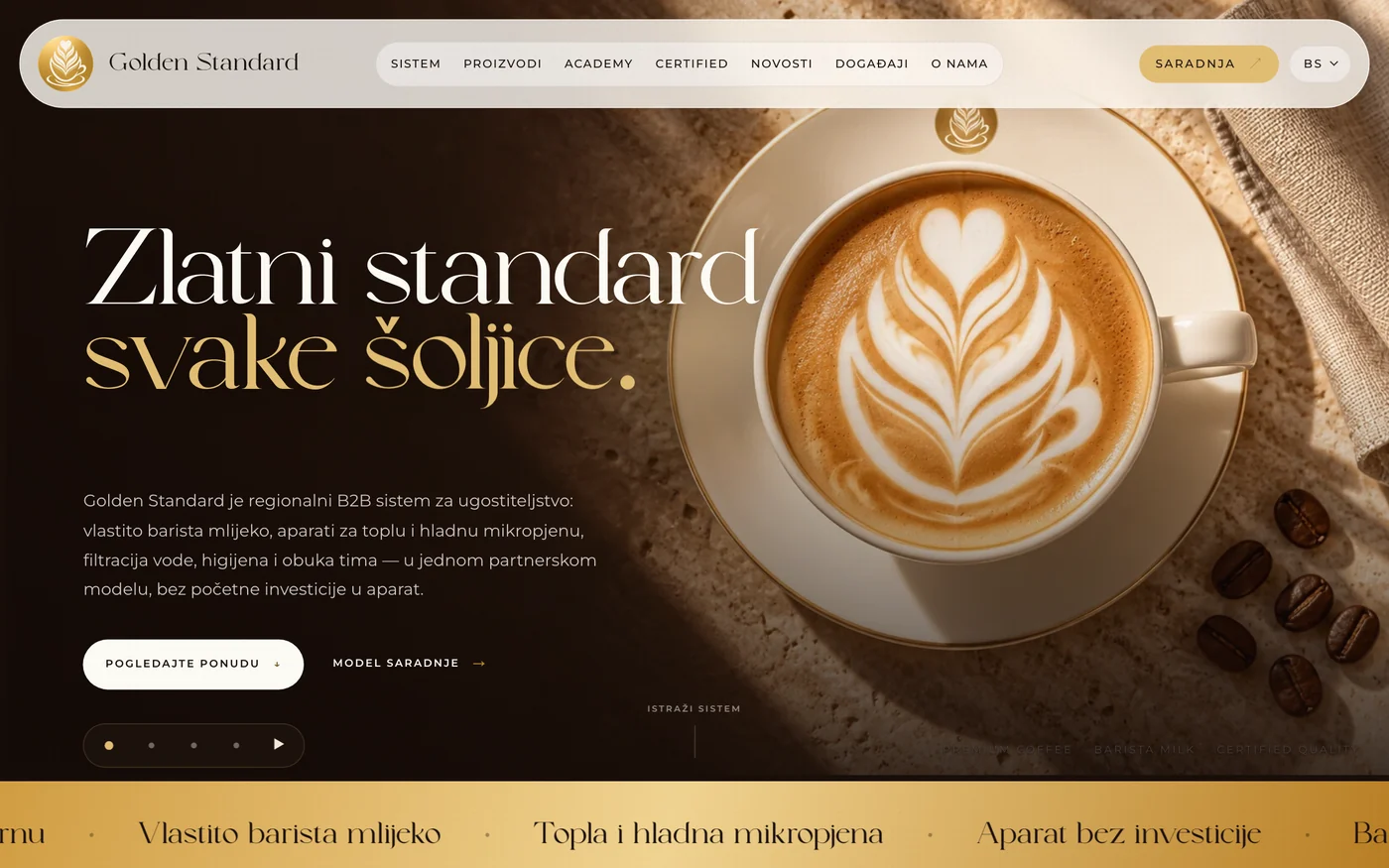 Golden Standard, naslovna: Zlatni standard svake šoljice