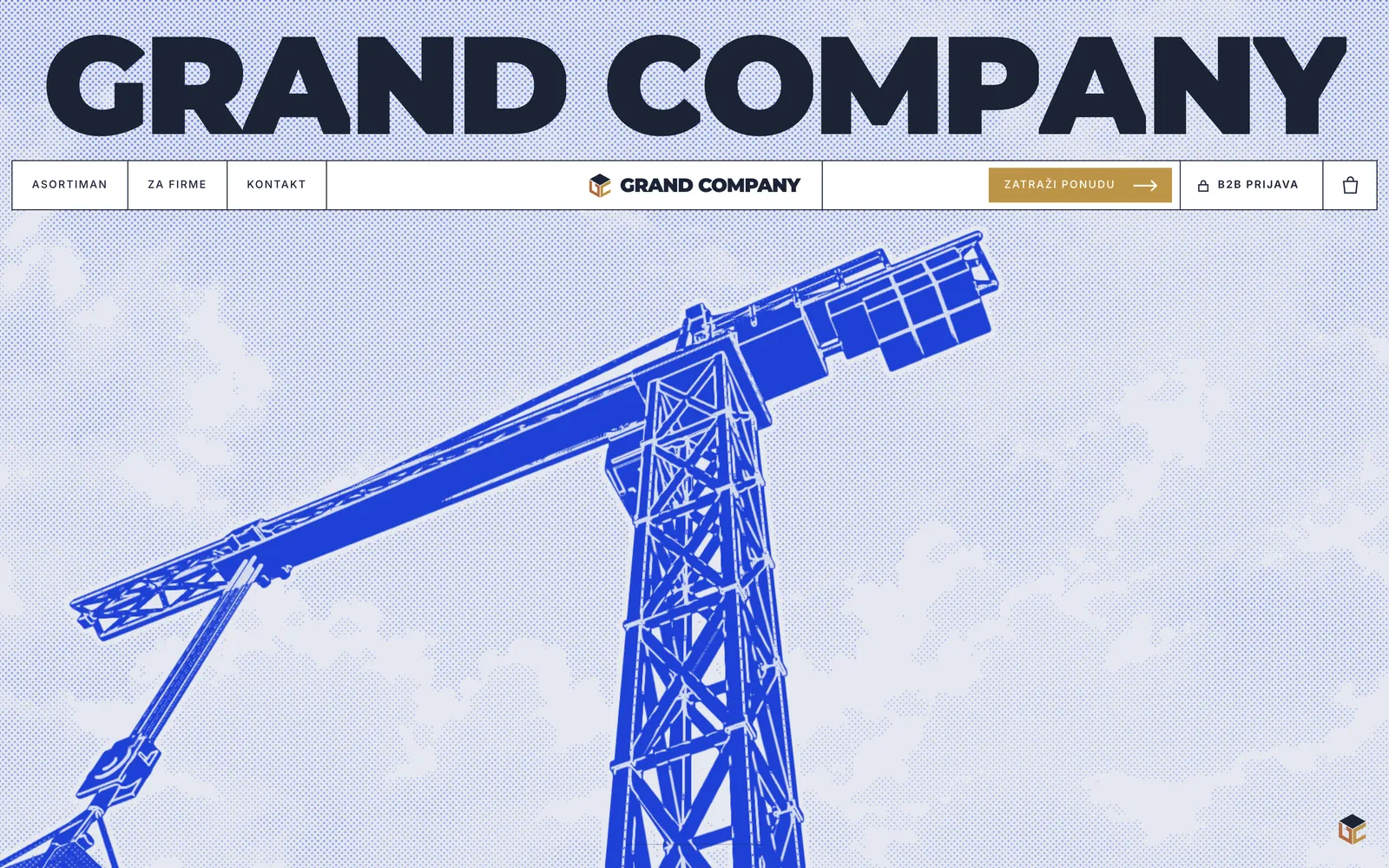 Grand Company, naslovna: građevinski materijal za profesionalce, veleprodaja i dostava po Banjoj Luci