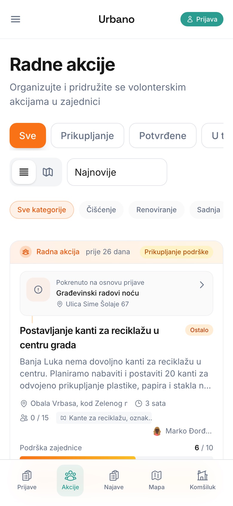 Urbano — radne akcije u zajednici
