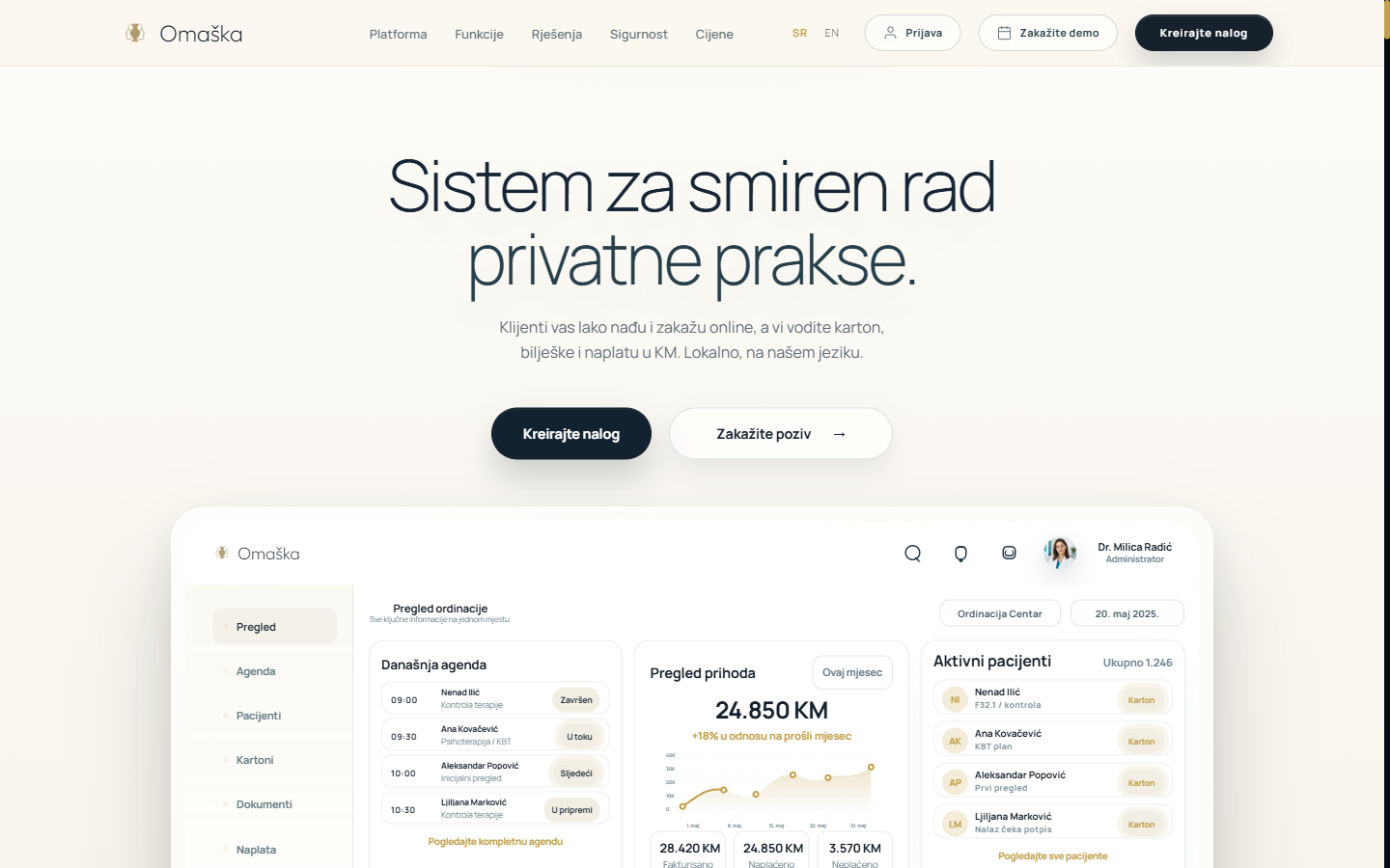 Omaška — Sistem za klinike